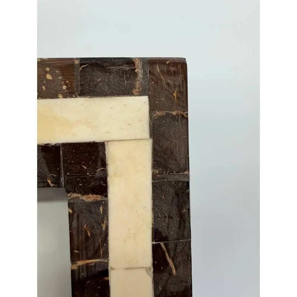 Acadian Landing 8x10 Photo Frame Mosaic Wood Bone Style India 1.68 lb